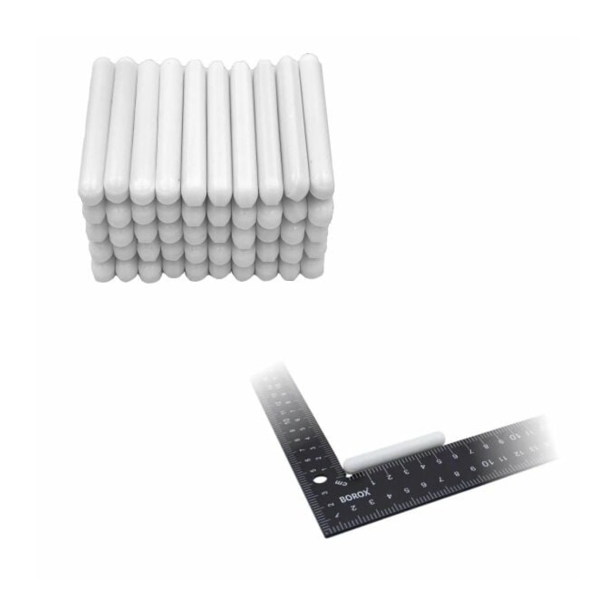 Manyetik Balık 9x60 mm - Teflon Karıştırıcı Balık Silindirik - 50 Adet Toptan