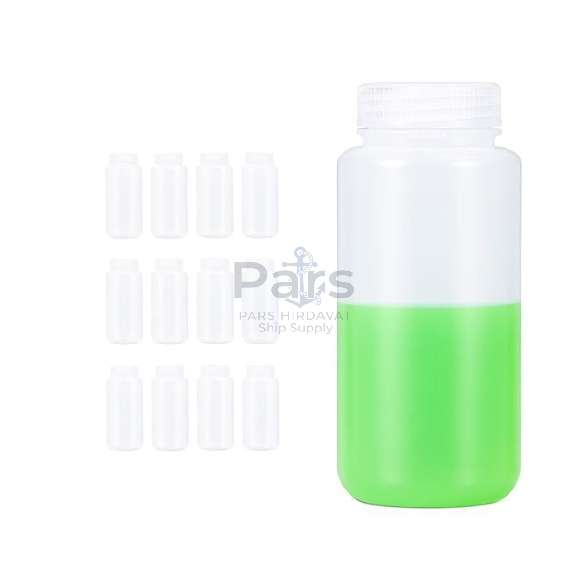 Borox Numune Şişesi 500ml - Vida Kapaklı - PP Şeffaf Plastik Şişe - Otoklav Şişe - 12 pcs Toptan