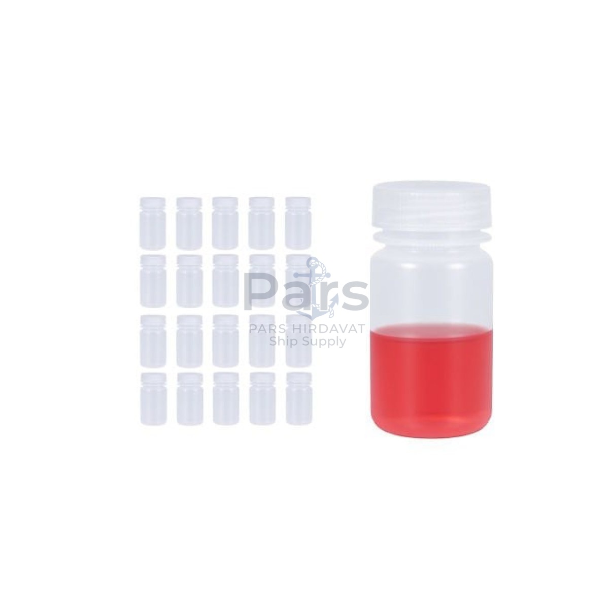 Borox Numune Şişesi 125ml - Vida Kapaklı - PP Şeffaf Plastik Şişe - Otoklav Şişe - 20 pcs Toptan