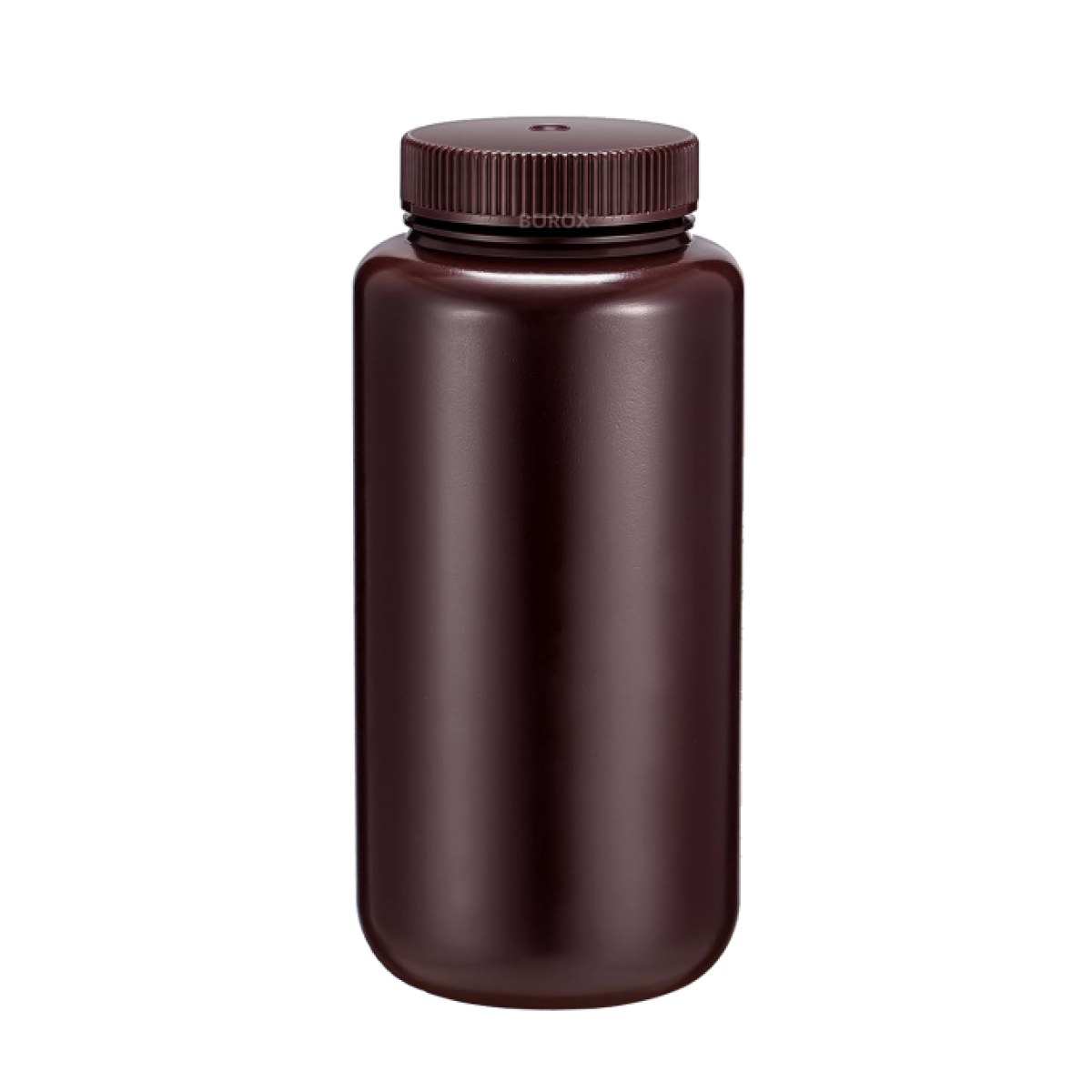 Borox Numune Şişesi 1000ml - Vida Kapaklı - HDPE Amber Şişe - Geniş Ağızlı Plastik Şişe