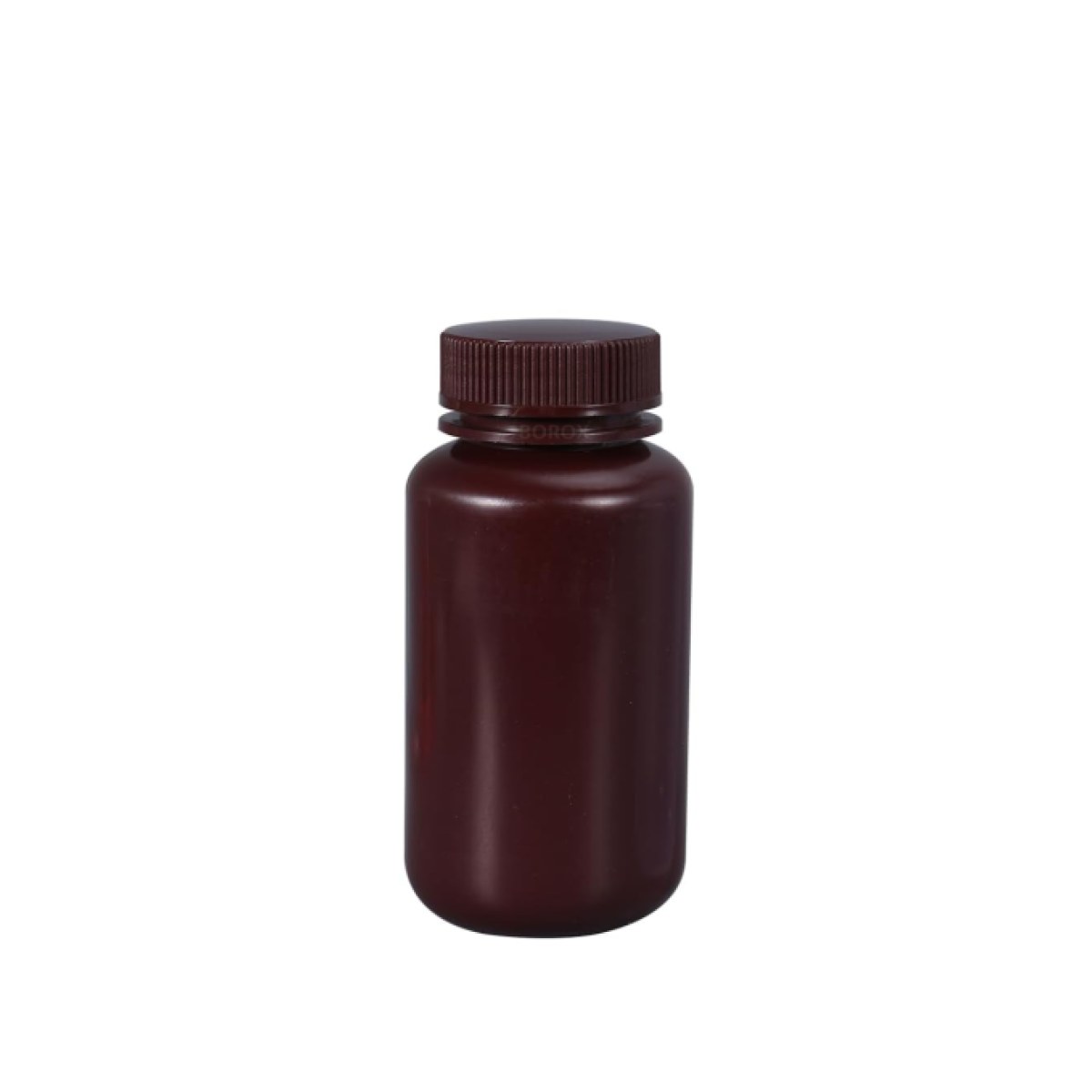 Borox Numune Şişesi 250ml - Vida Kapaklı - HDPE Amber Şişe - Geniş Ağızlı Plastik Şişe