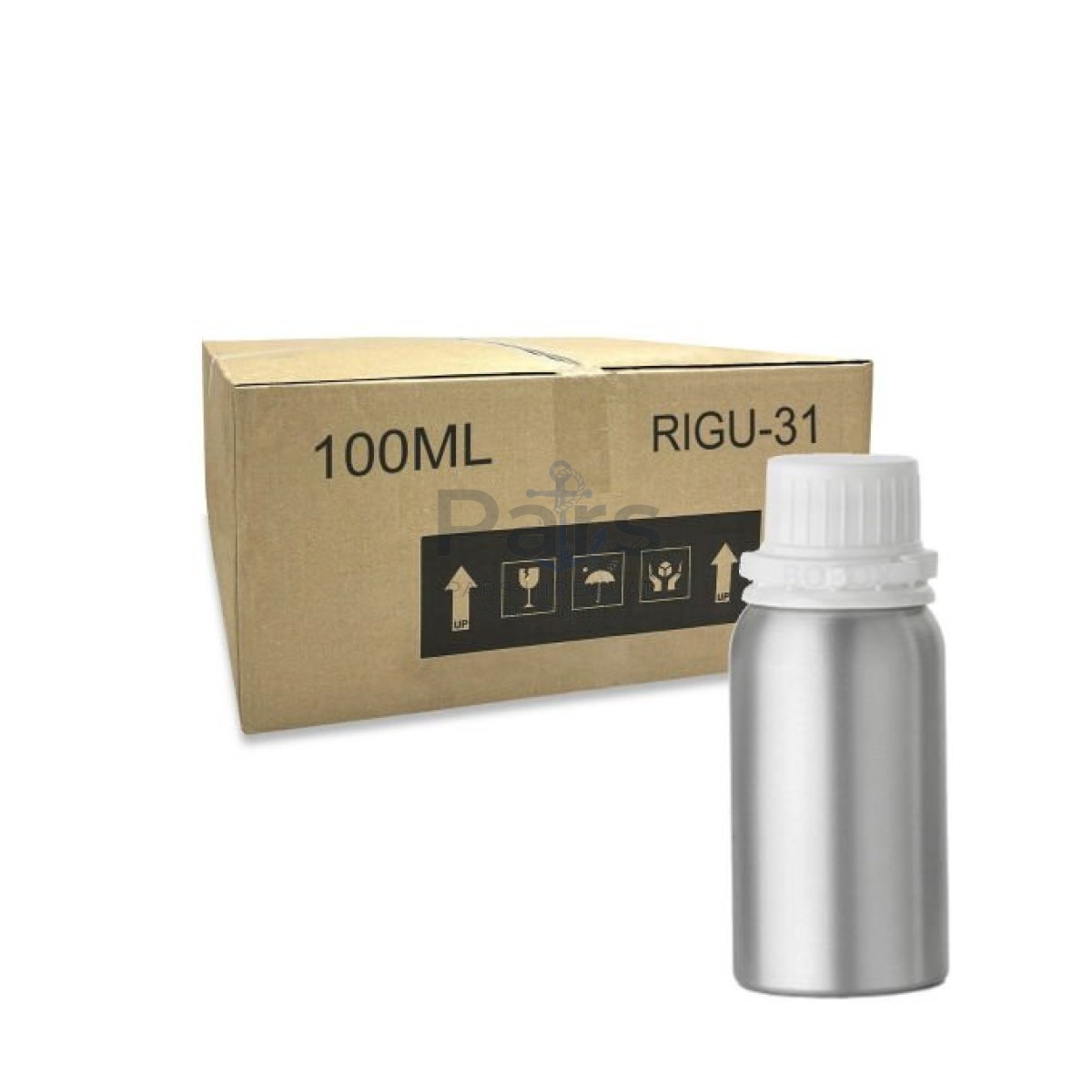 RIGU-31 Alüminyum Şişe 100 ml - Tıpalı ve Kapaklı Şişe Metal - 240 pcs-Koli Toptan