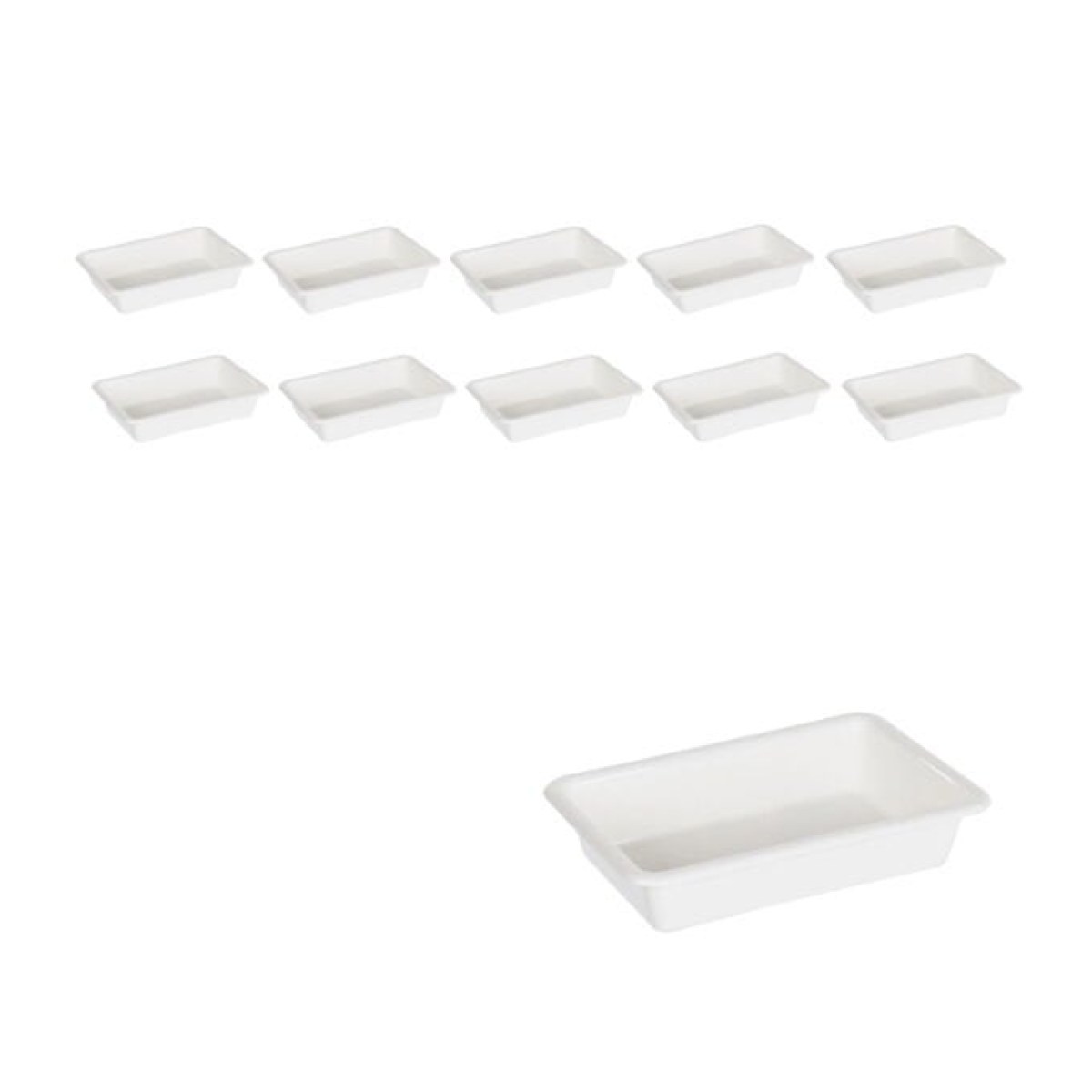 Borox Numune Taşıma Tepsisi 2,2L - PP Tepsi Numune Kabı 10lu - Tray