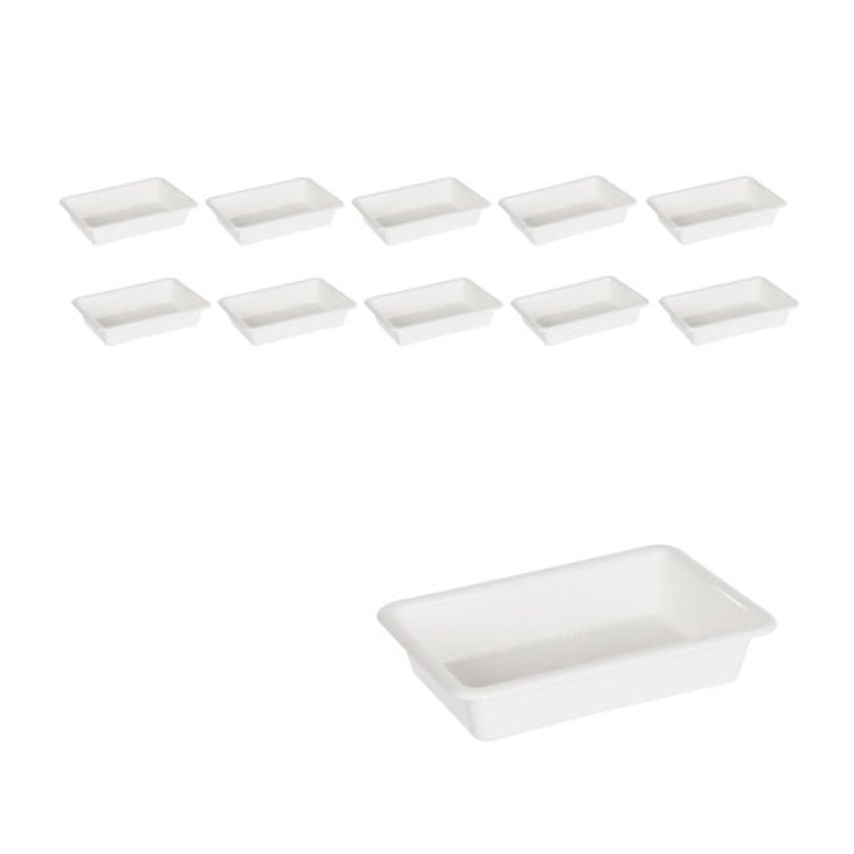 Borox Numune Taşıma Tepsisi 4,2L - PP Tepsi Numune Kabı 10lu - Tray