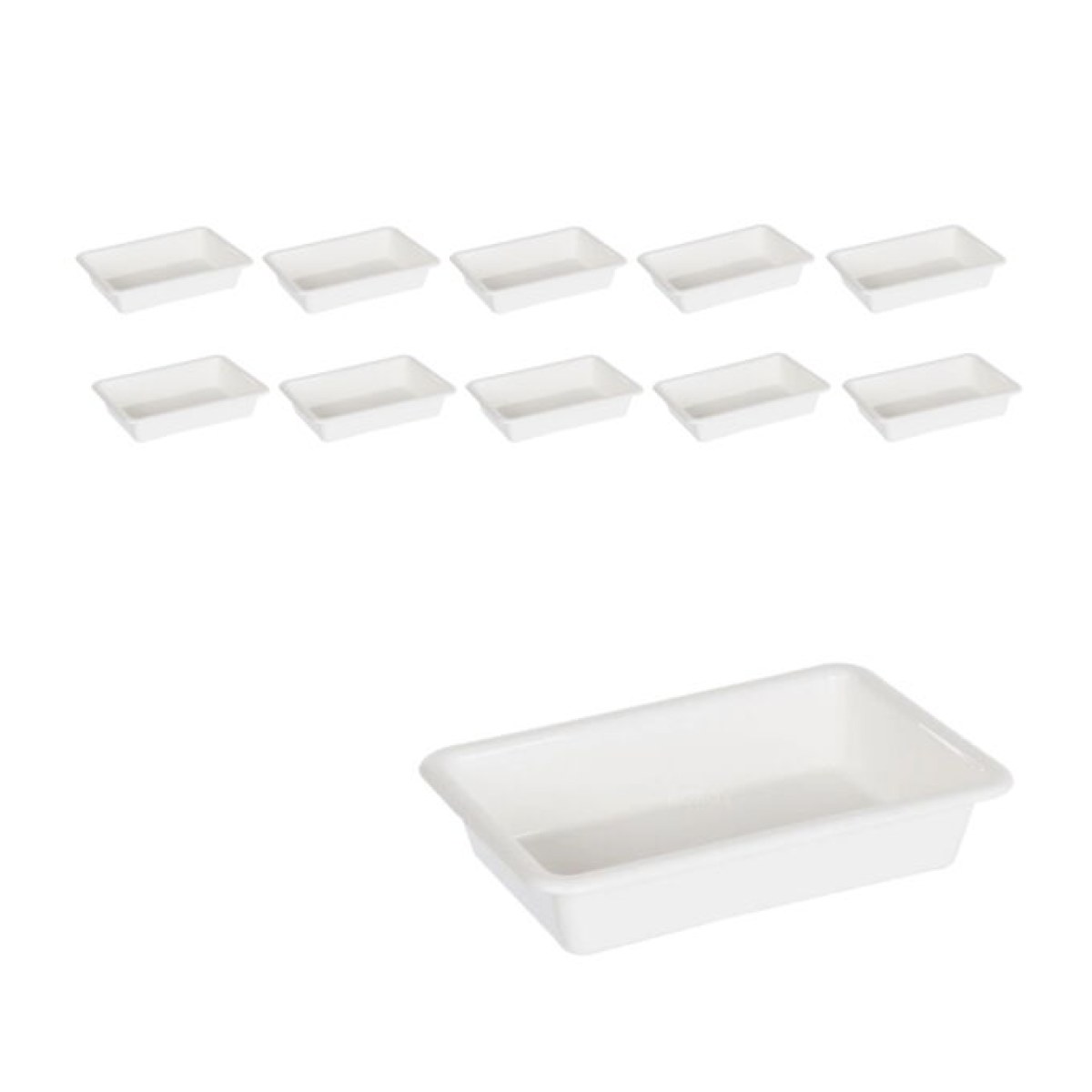 Borox Numune Taşıma Tepsisi 7,3L - PP Tepsi Numune Kabı 10lu - Tray