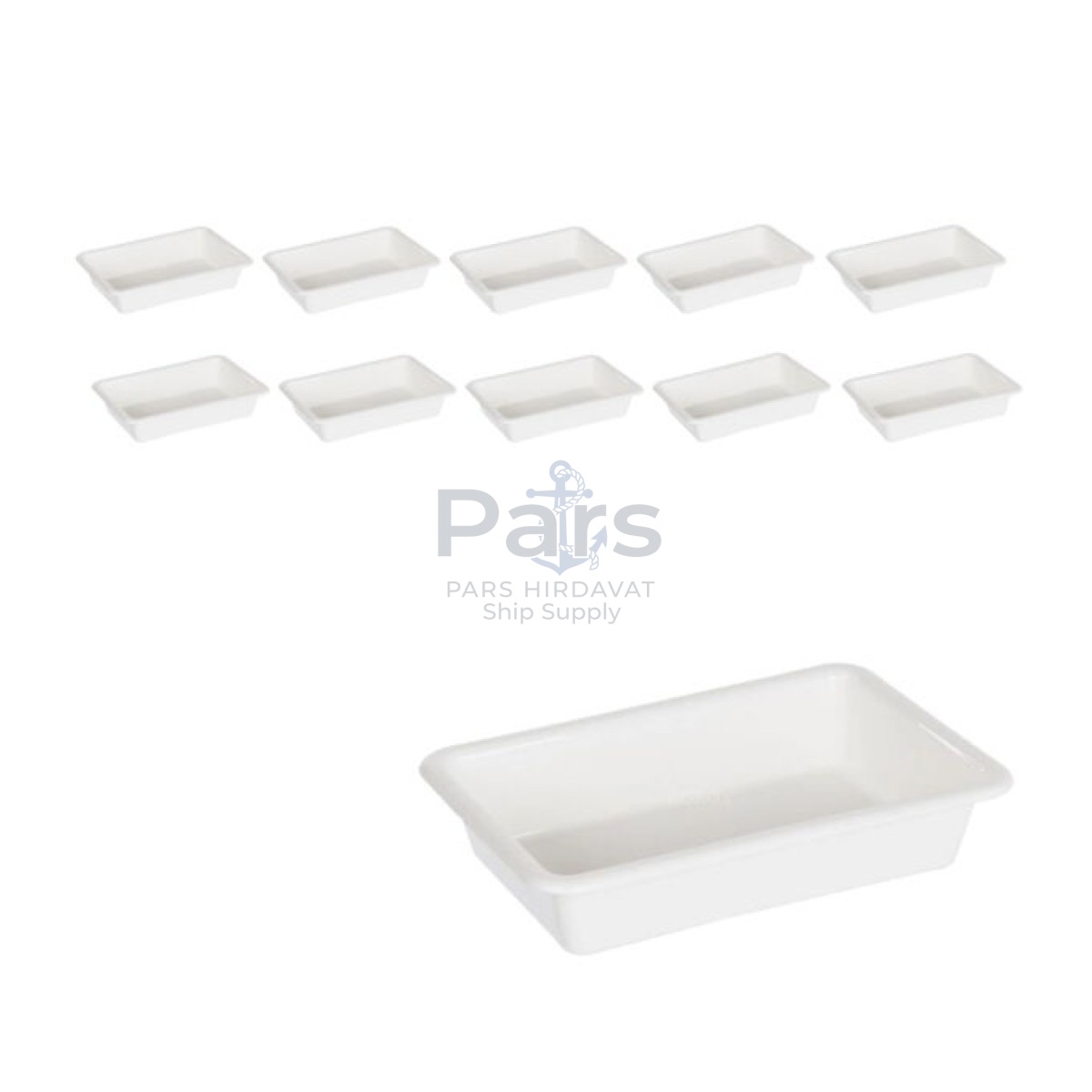 Borox Numune Taşıma Tepsisi 7,3L - PP Tepsi Numune Kabı 10lu - Tray