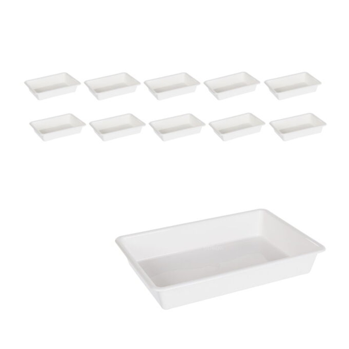 Borox Numune Taşıma Tepsisi 10L - PP Tepsi Numune Kabı 10lu - Tray