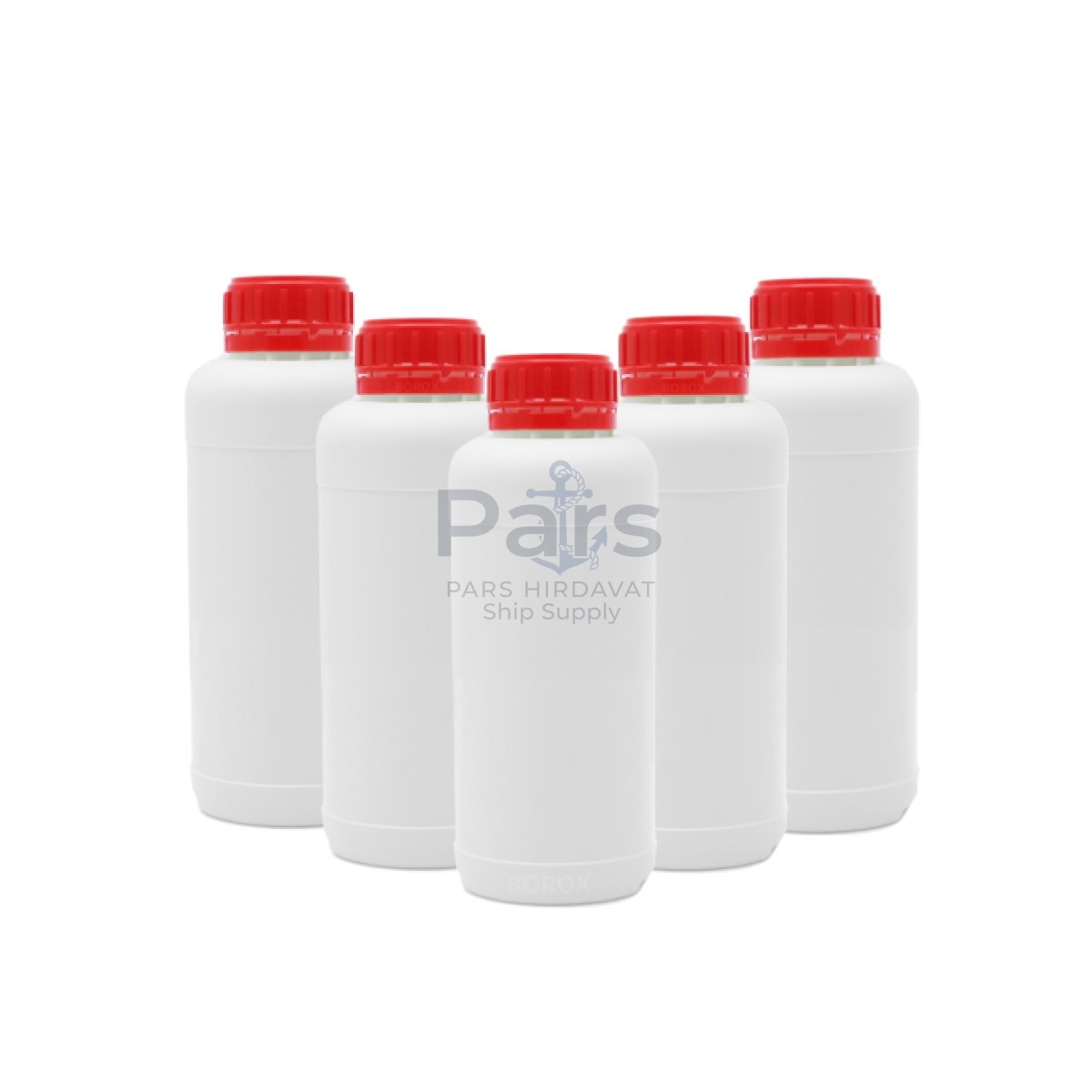 Borox Plastik Yuvarlak Şişe 500 ml - Red Kapaklı 5 pcs