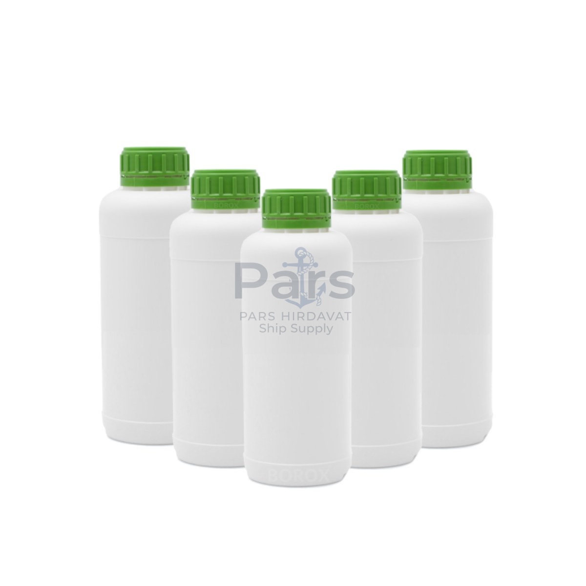Borox Plastik Yuvarlak Şişe 500 ml - Green Kapaklı 5 pcs