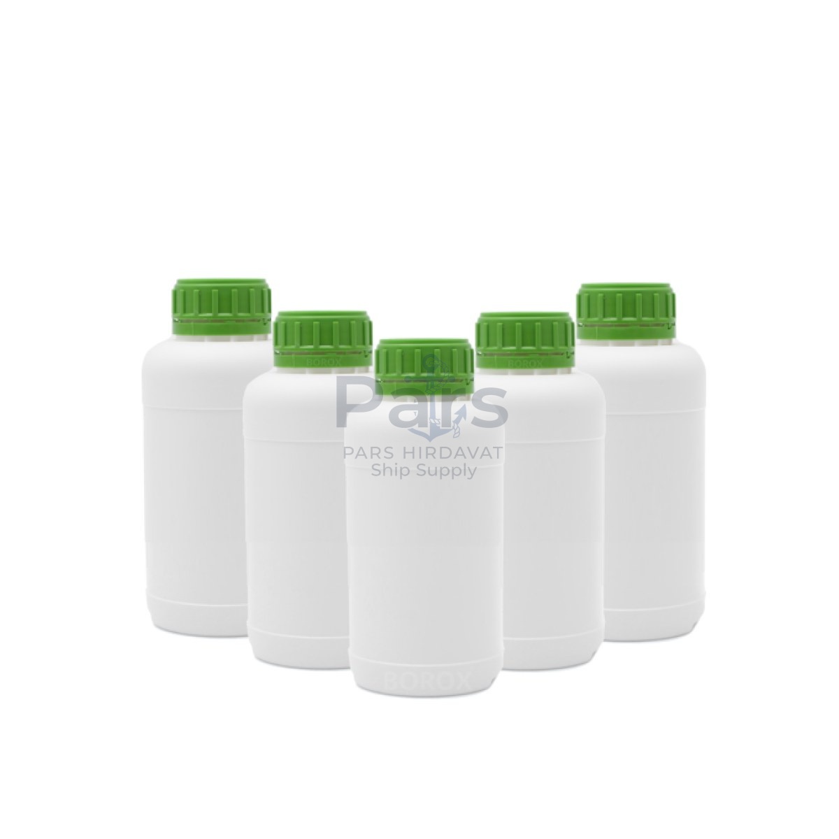 Borox Plastik Yuvarlak Şişe 250 ml - Green Kapaklı 5 pcs