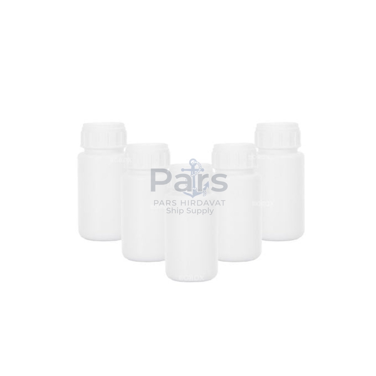 Borox Plastik Yuvarlak Şişe 100 ml - White Kapaklı 5 pcs