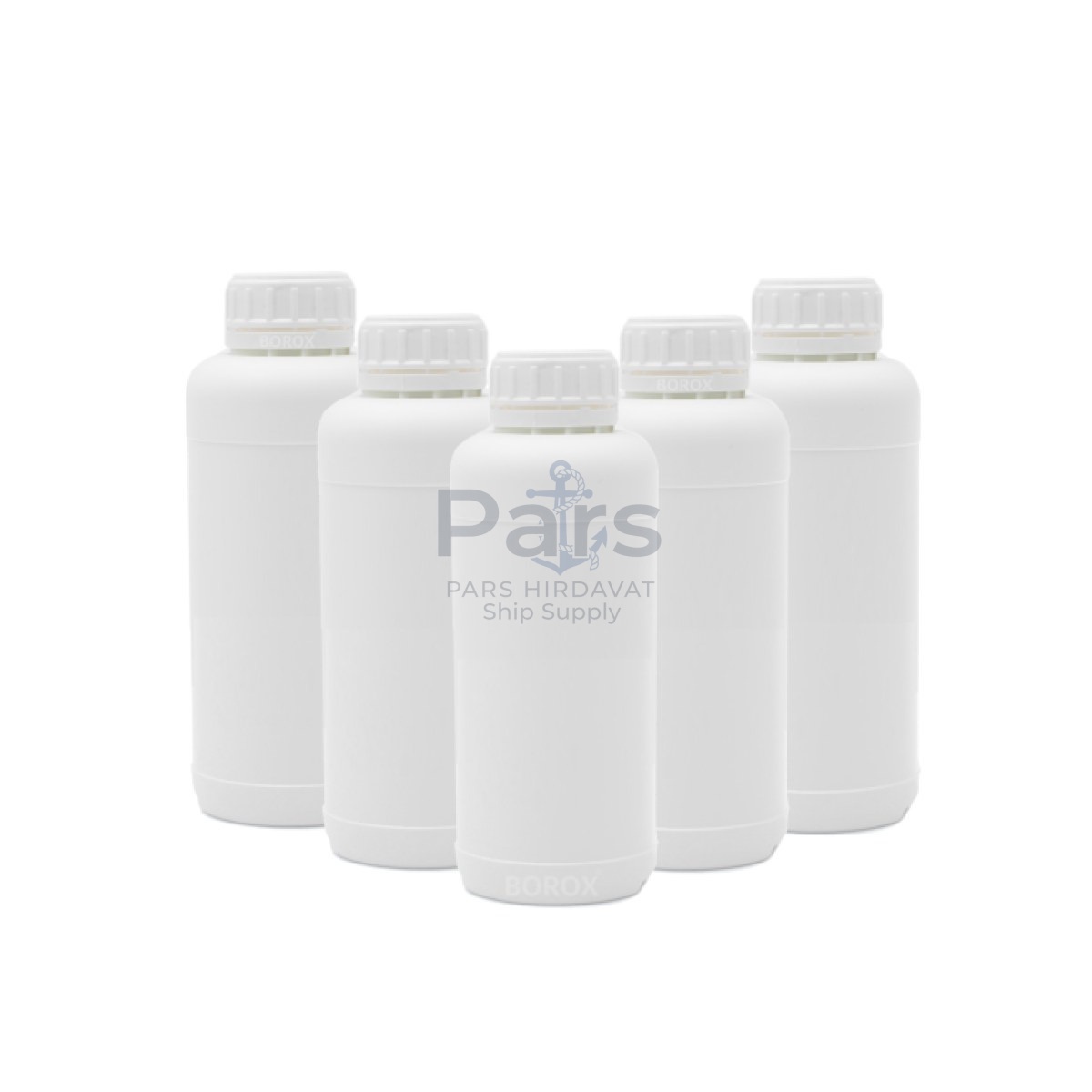 Borox Plastik Yuvarlak Şişe 500 ml - White Kapaklı 5 pcs
