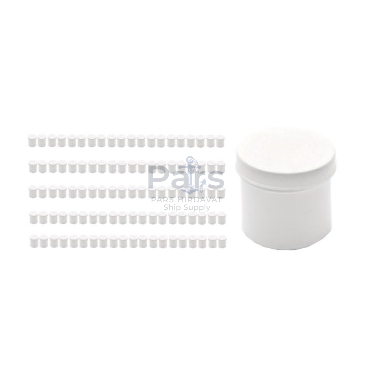 White Numune Kabı 50ml - Plastik Kapaklı Kutu 50 cc - 100 pcs Toptan