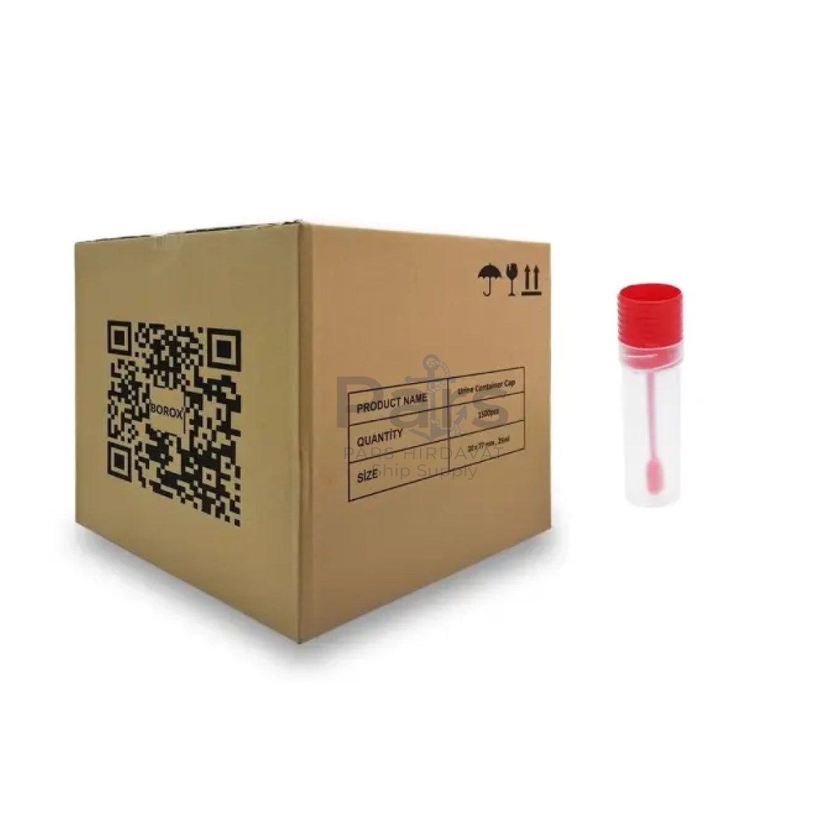 Borox Kaşıklı Gaita Kabı 25 ml - Non Steril - Numune Kabı - 1500 pcs
