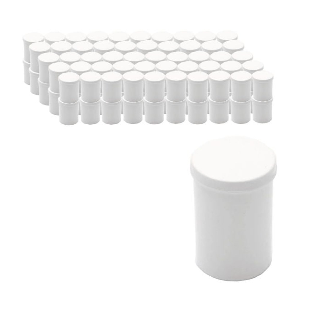 White Numune Kabı 140ml - Plastik Kapaklı Kutu - 100 pcs