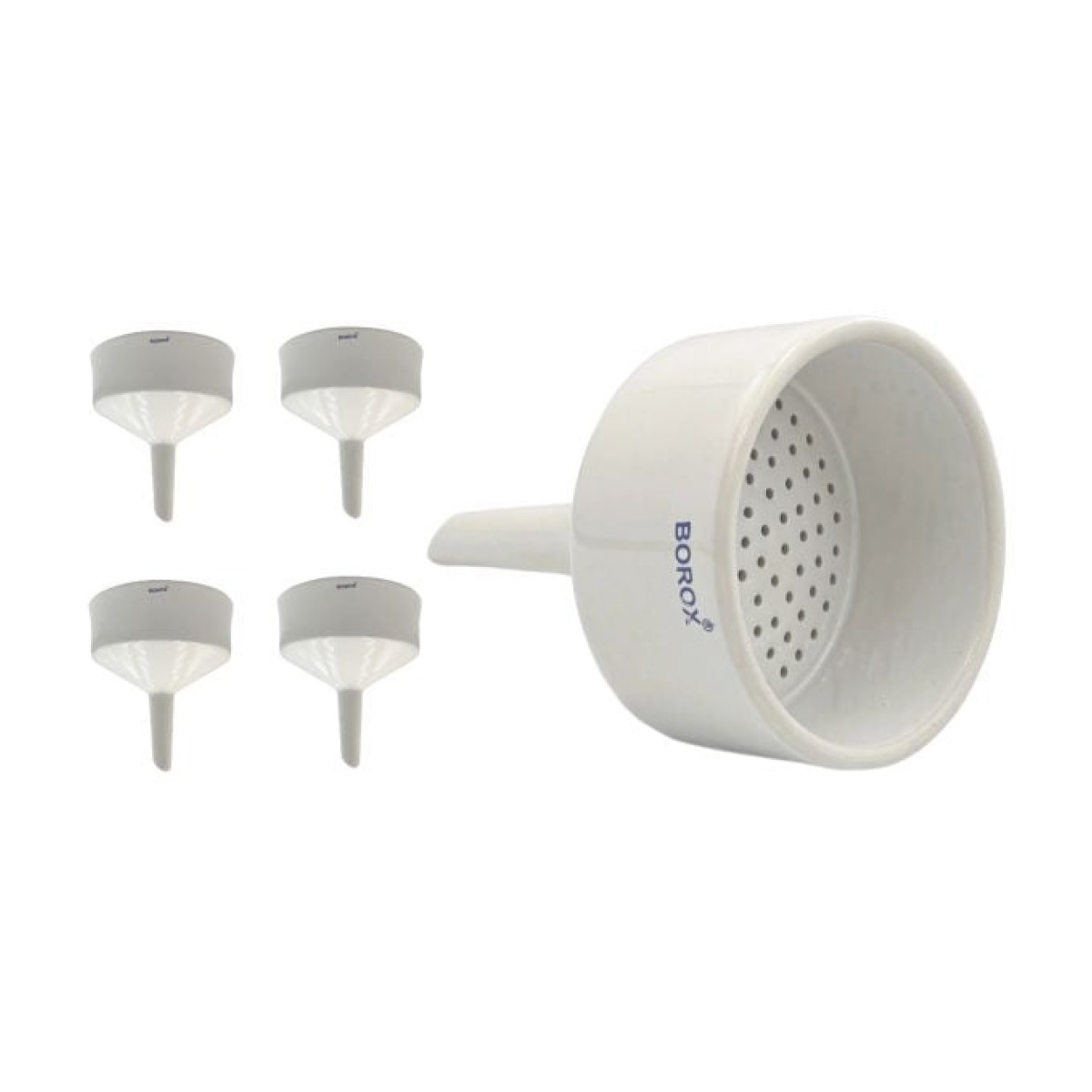 Borox Porselen Buhner Hunisi 150mm - Bühner Filtrasyon Huni - 4 pcs/Toptan