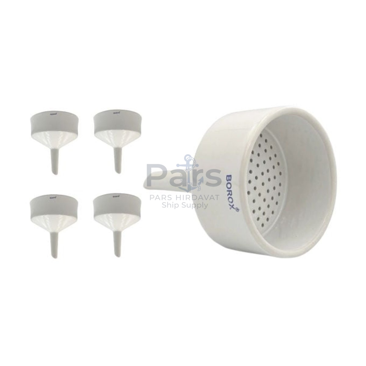 Borox Porselen Buhner Hunisi 150mm - Bühner Filtrasyon Huni - 4 pcs/Toptan