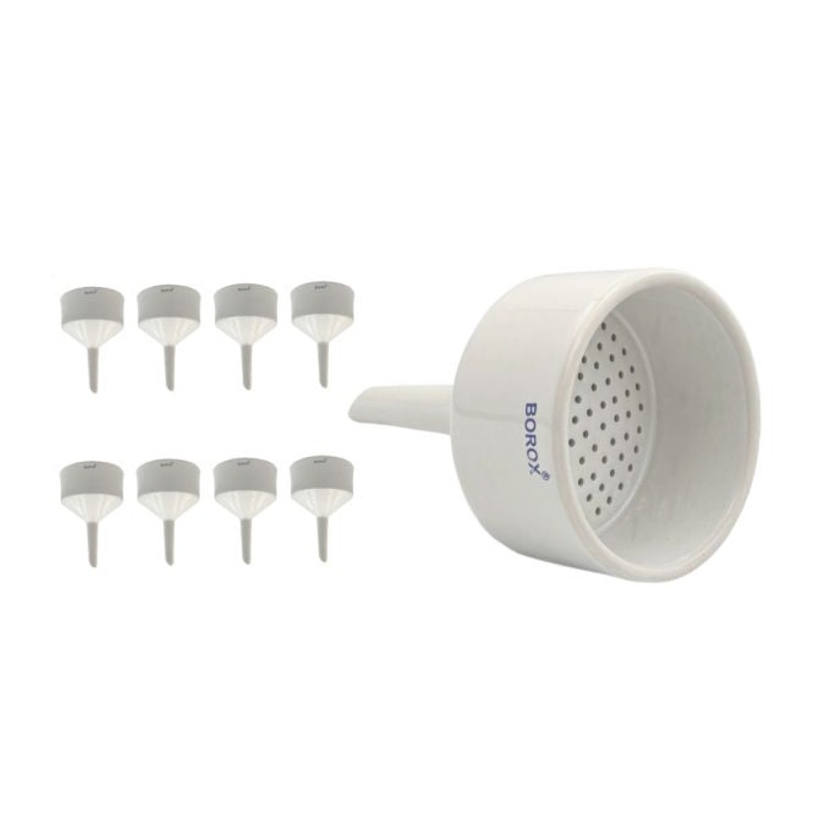 Borox Porselen Buhner Hunisi 110mm - Bühner Filtrasyon Huni - 8 pcs/Toptan