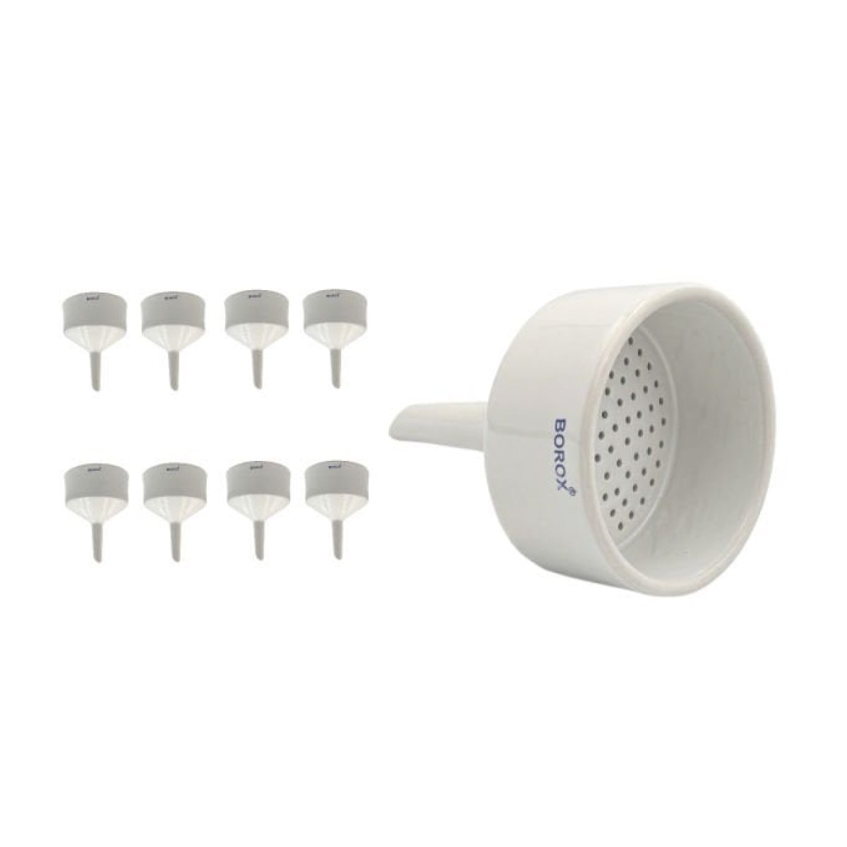 Borox Porselen Buhner Hunisi 90mm - Bühner Filtrasyon Huni - 8 pcs/Toptan