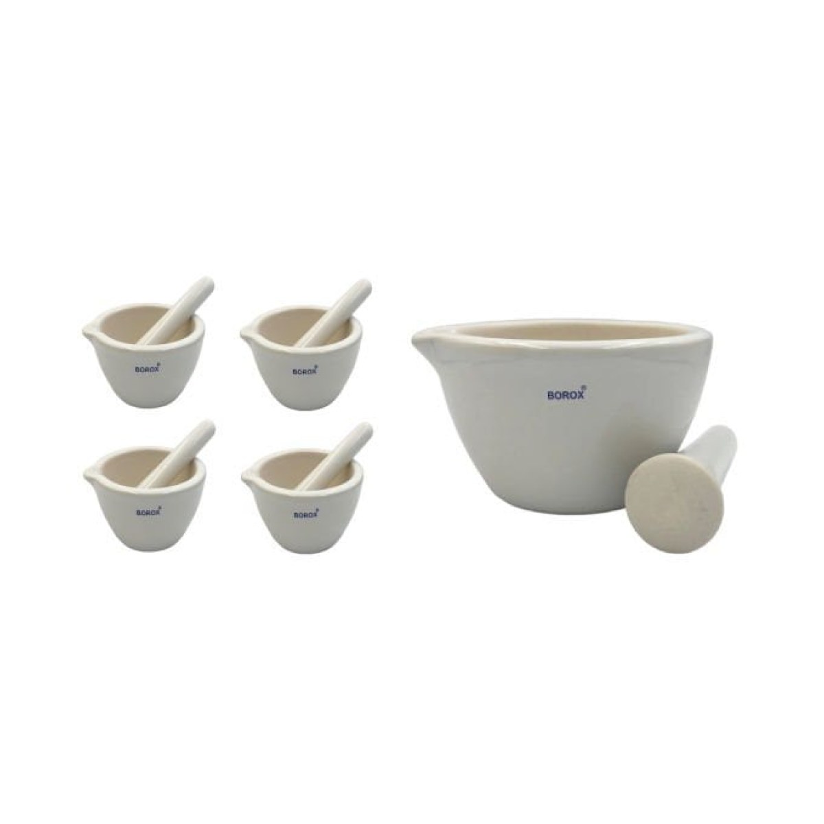 Borox Porselen Havan Tokmaklı 500ml - 4 Set/Toptan