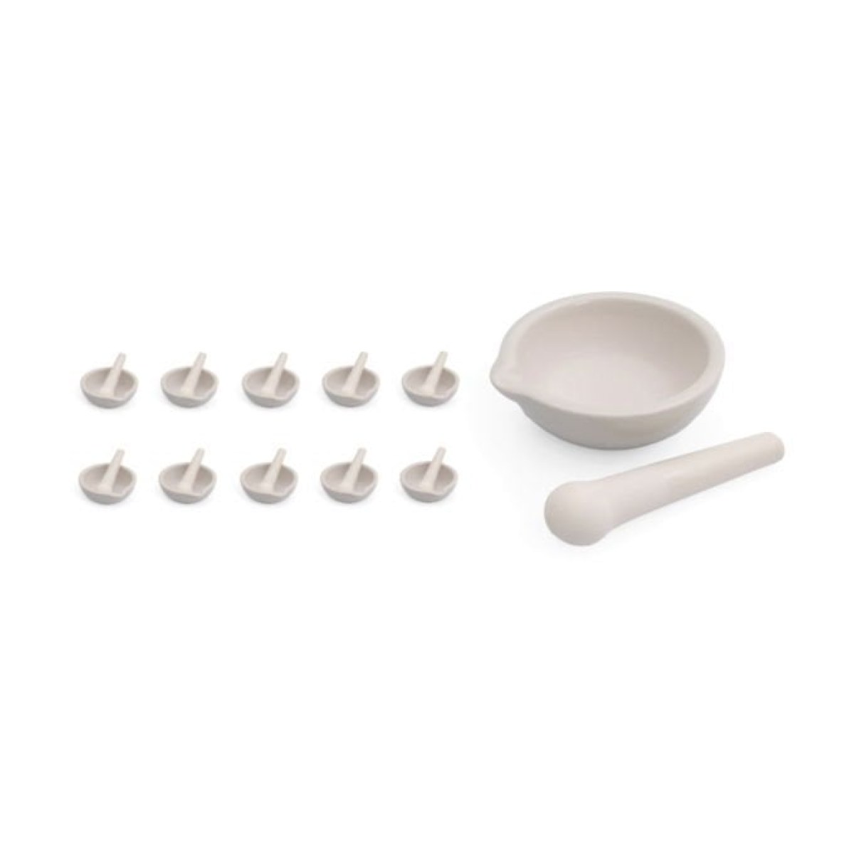 Borox Porselen Havan Tokmaklı 60 mm - 10 set-paket