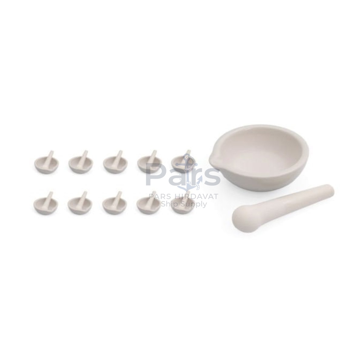 Borox Porselen Havan Tokmaklı 60 mm - 10 set-paket