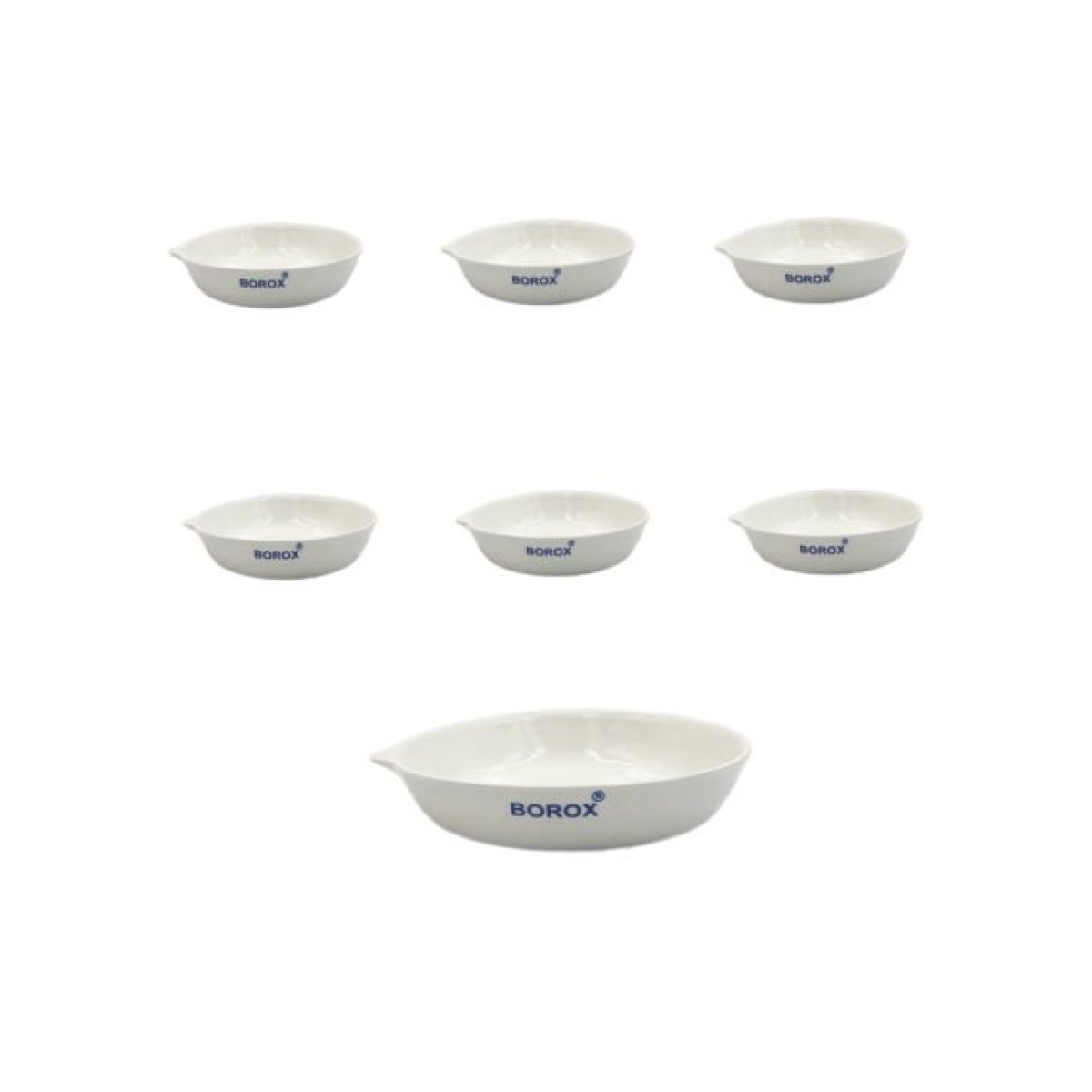 Borox Porselen Kapsül 50 ml - Dibi Düz - 6 Adet Toptan