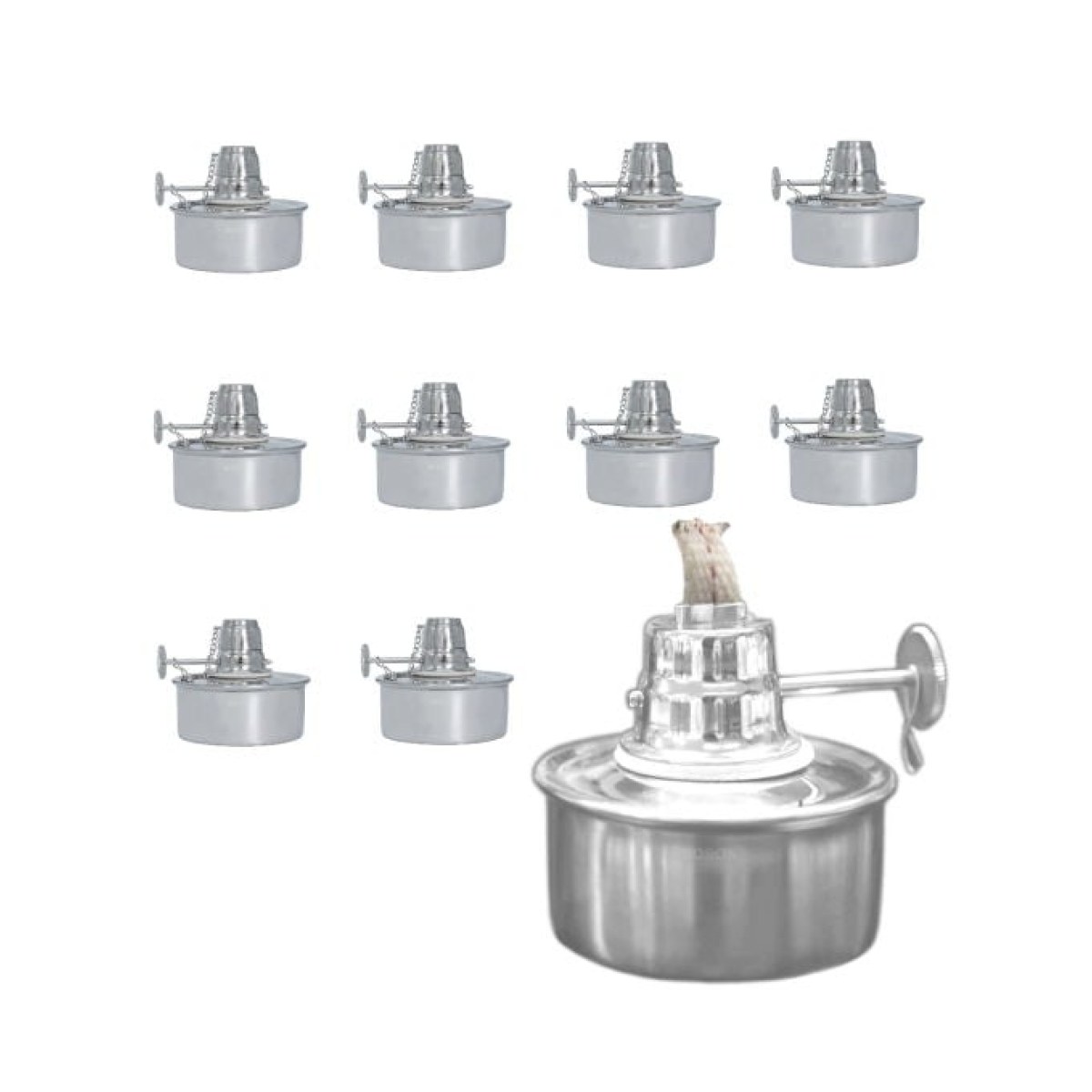 Borox Alkol Lambası 150 ml - Paslanmaz Çelik - Spirit Burner - 10 Adet Toptan