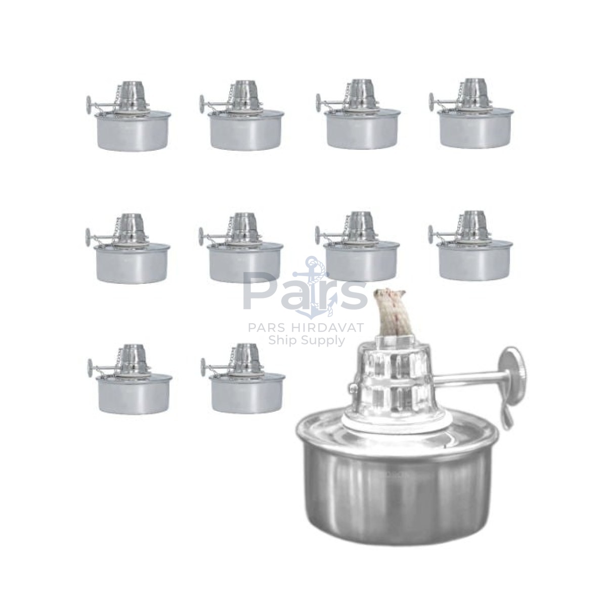 Borox Alkol Lambası 150 ml - Stainless Steel - Spirit Burner - 10 pcs Toptan