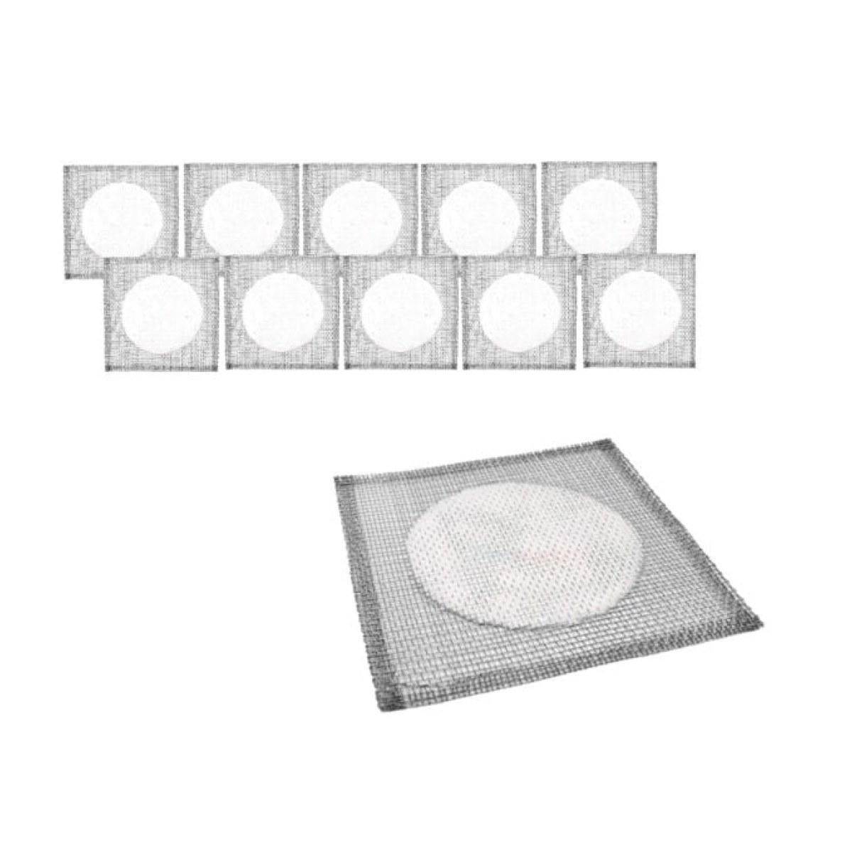 Borox Amyant Tel - Ortası Seramik - 16x16 cm - 10 Adet