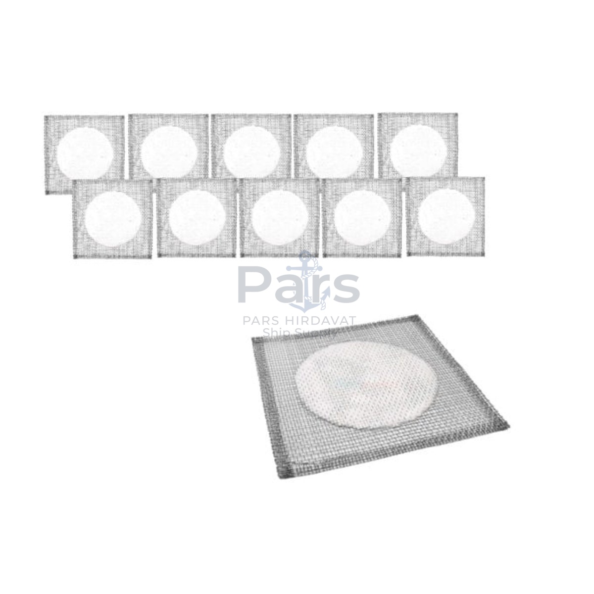 Borox Amyant Tel - Ortası Seramik - 14x14 cm - 10 pcs