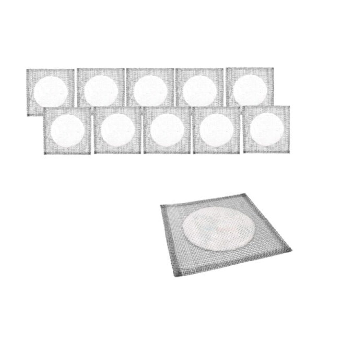 Borox Amyant Tel - Ortası Seramik - 12x12 cm - 10 Adet