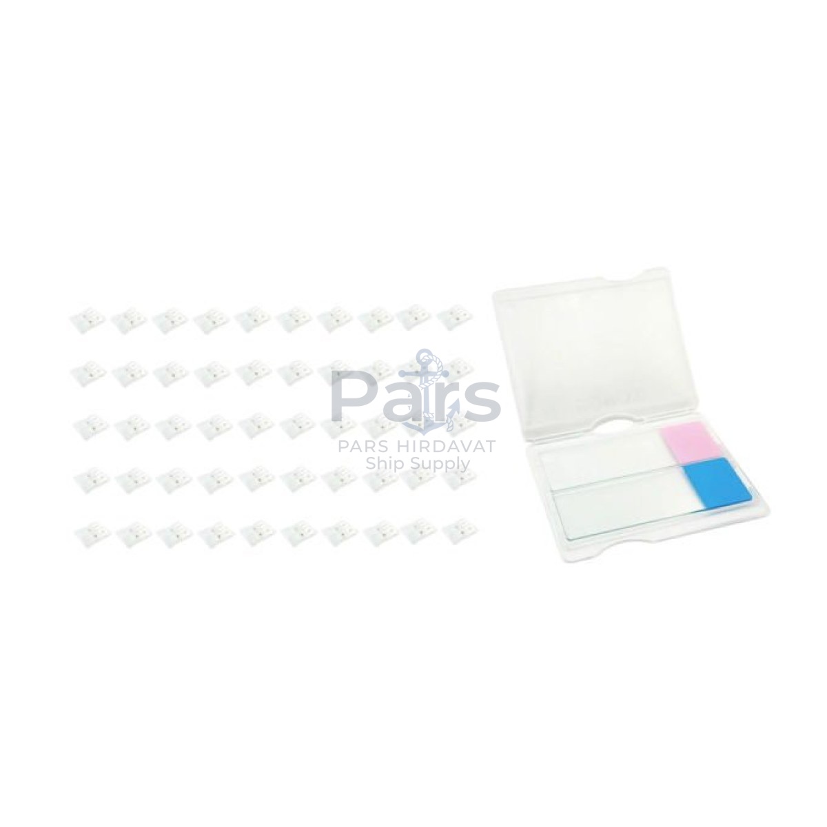 Mikroskop Slide Kutusu - Plastik Slayt Saklama Kabı 2 Yuvalı - Lam Taşıma Standı Tray - 50 pcs Toptan