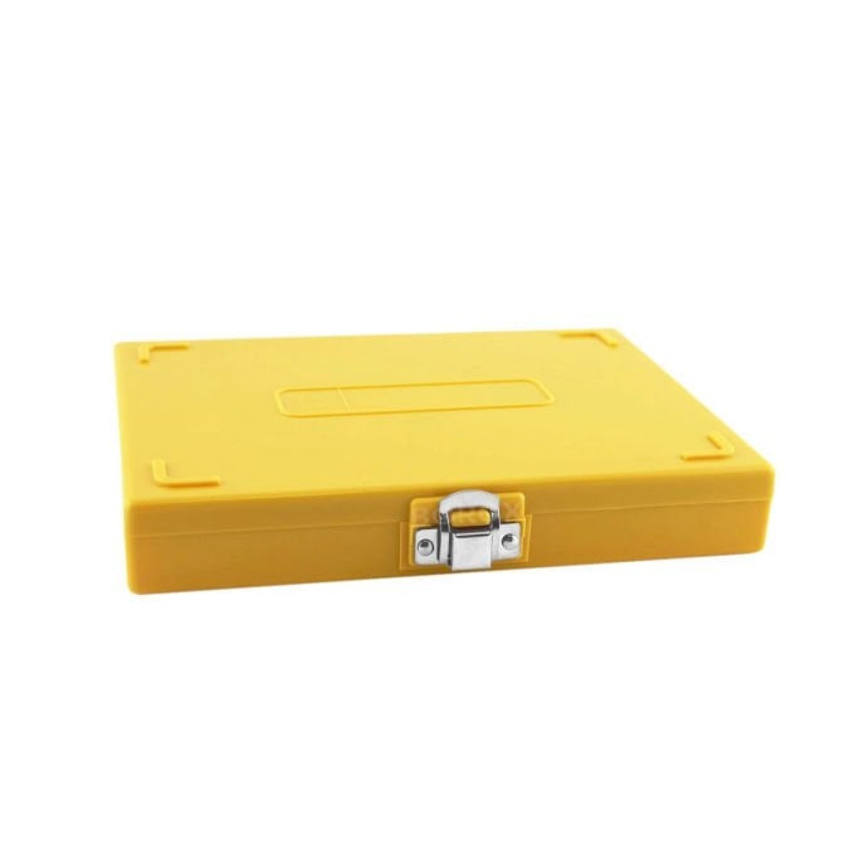 Borox Mikroskop Slide Saklama Kutusu - Mantar Tabanlı 100lü Slayt Kabı - Metal Kilitli - Yellow