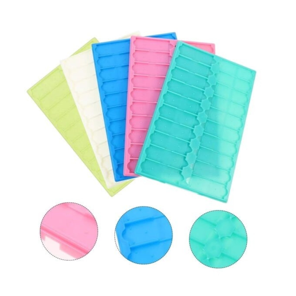 Mikroskop Slide Kutusu - Plastik Slayt Saklama Kabı 20li - Lamel Taşıma Standı Tray - 5 Renk Set