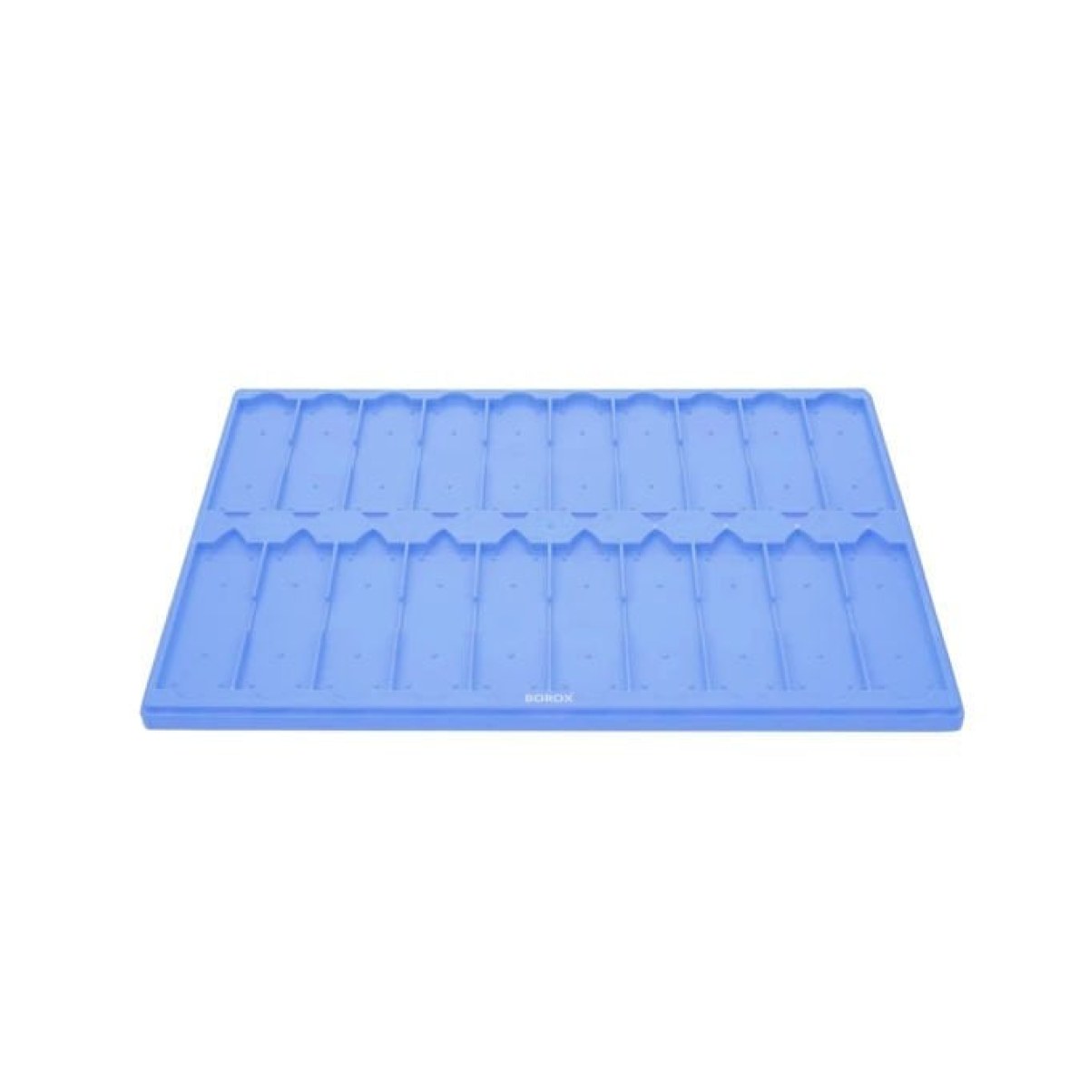 Mikroskop Slide Kutusu - Plastik Slayt Saklama Kabı 20li - Lamel Taşıma Standı Tray - Blue