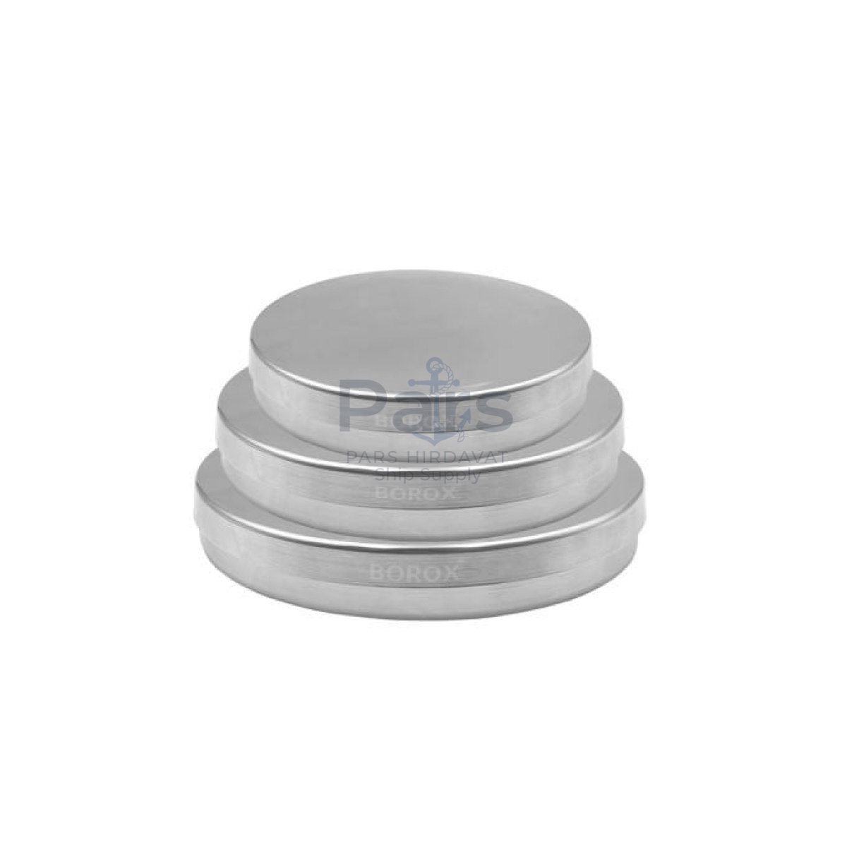 Borox Stainless Steel Petri Kabı - Petri Kutusu Kapaklı - 3 Farklı Boyut Set