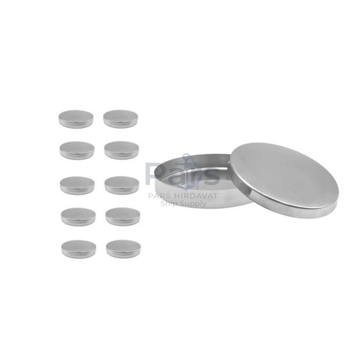 Borox Stainless Steel Petri Kabı 100mm - Petri Kutusu Kapaklı - 10 pcs Toptan