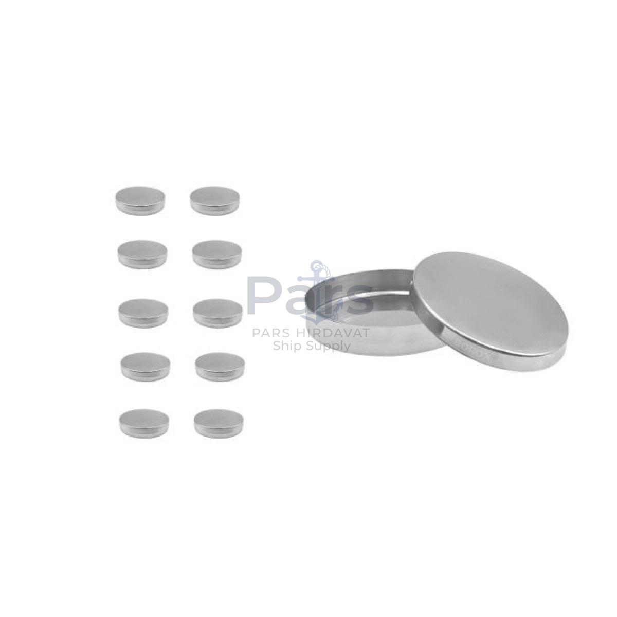 Borox Stainless Steel Petri Kabı 80mm - Petri Kutusu Kapaklı - 10 pcs Toptan