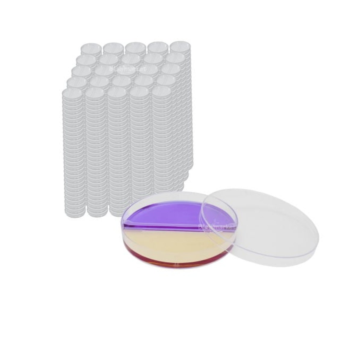 Petri Kabı 90x15mm İki Bölmeli Steril - Petri Kutusu 450pcs