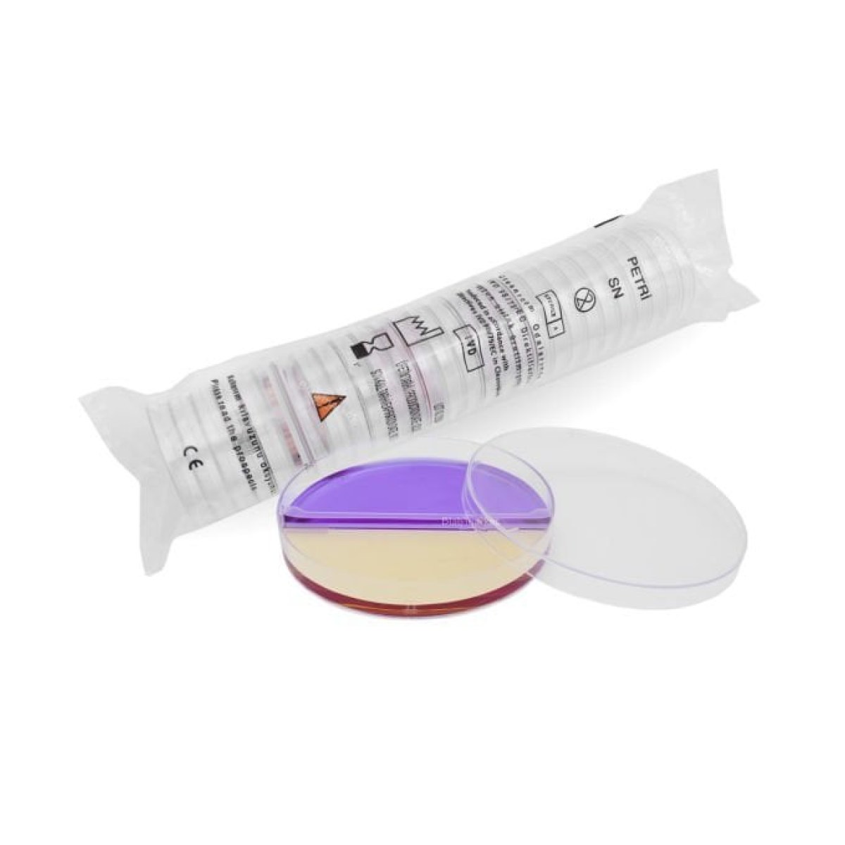 Petri Kabı 90x15mm İki Bölmeli Steril - Petri Kutusu 25 pcs