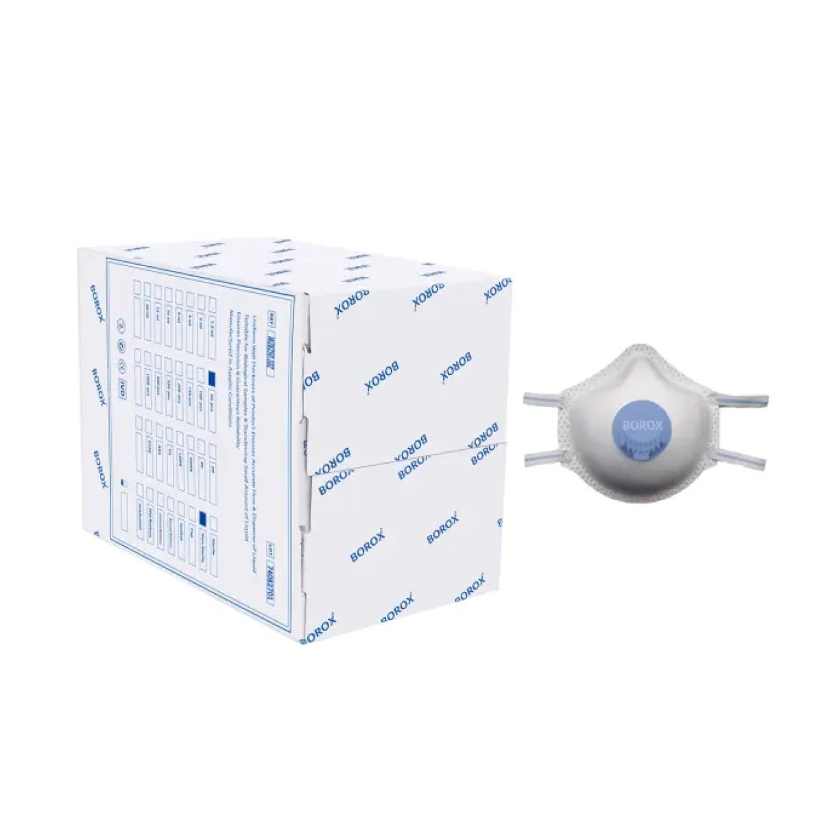 Borox FFP2 Toz Maskesi - Ventilli Konik Maske - Filtreli Protective Maske - 50 pcs Toptan