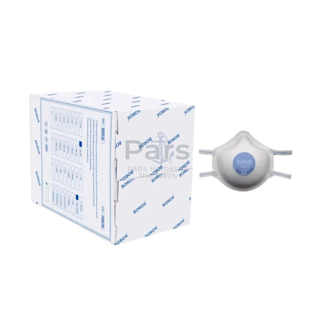 Borox FFP2 Toz Maskesi - Ventilli Konik Maske - Filtreli Protective Maske - 50 pcs Toptan