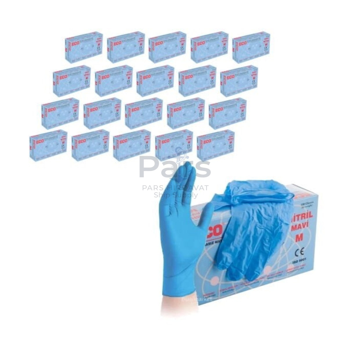 Nitril Eldiven Blue M Beden - Çok Amaçlı Pudrasız 20 Paket