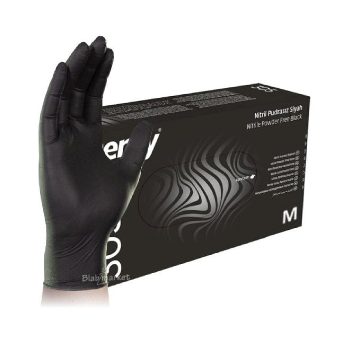 Nitril Eldiven Black - M Beden - Çok Amaçlı - Pudrasız