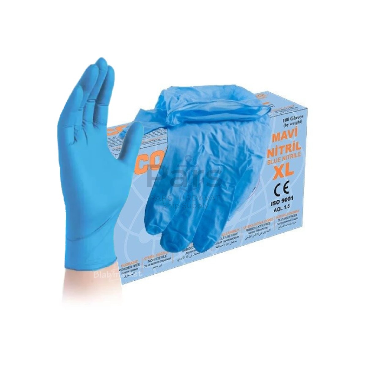 Nitril Eldiven Blue - XL Beden - Çok Amaçlı - Pudrasız