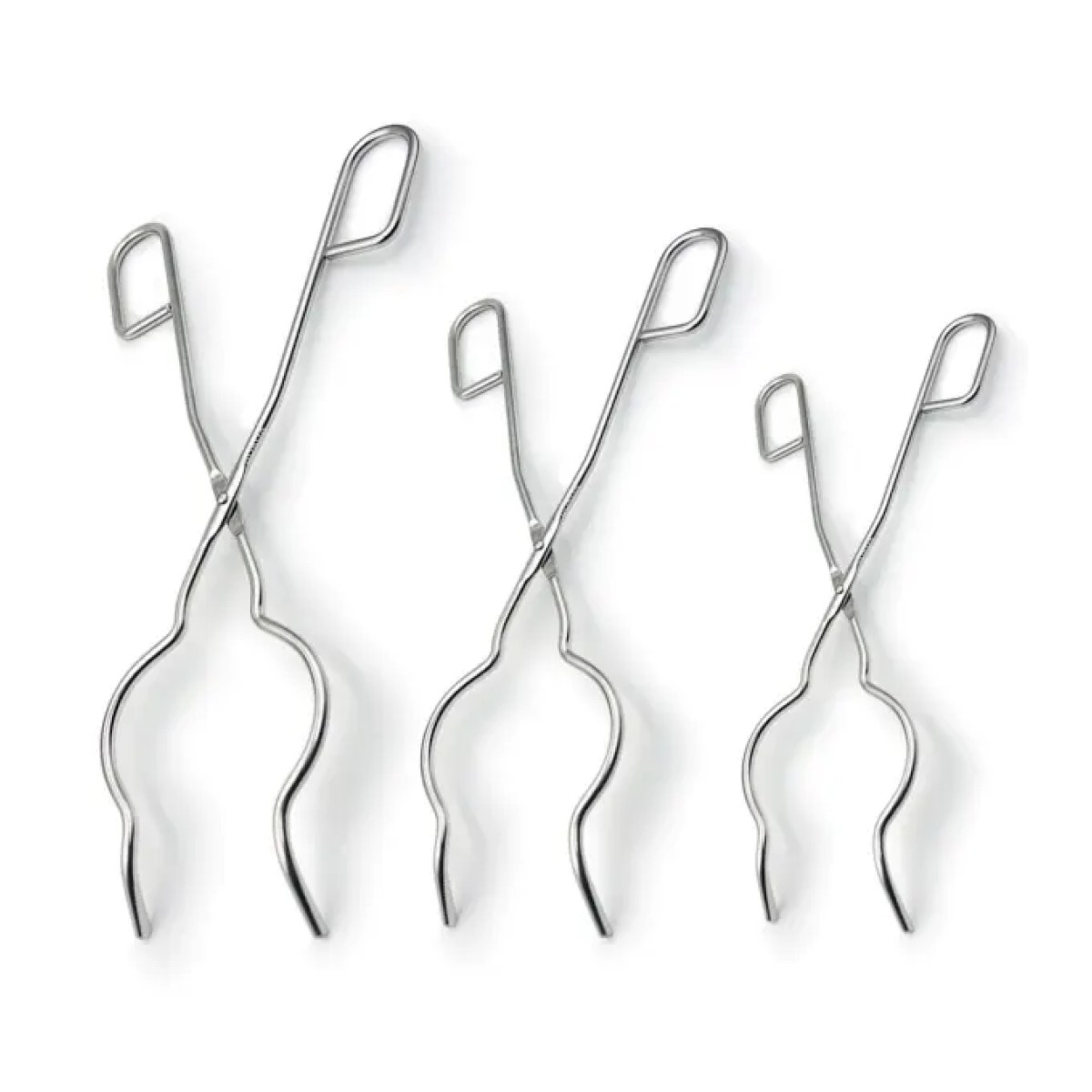 Borox Stainless Steel Kroze Maşası - Kroze Tutacağı - 3 Ölçü Set