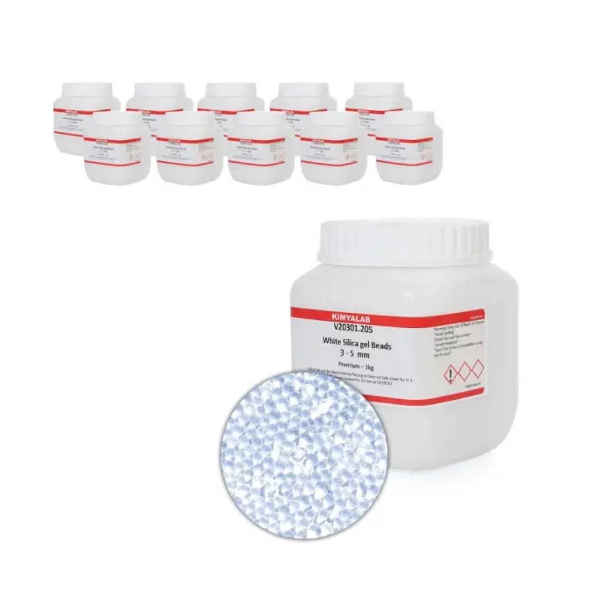 Silikajel White Nem Alıcı 1Kg - Rutubet Küf Önleyici 10 pcs