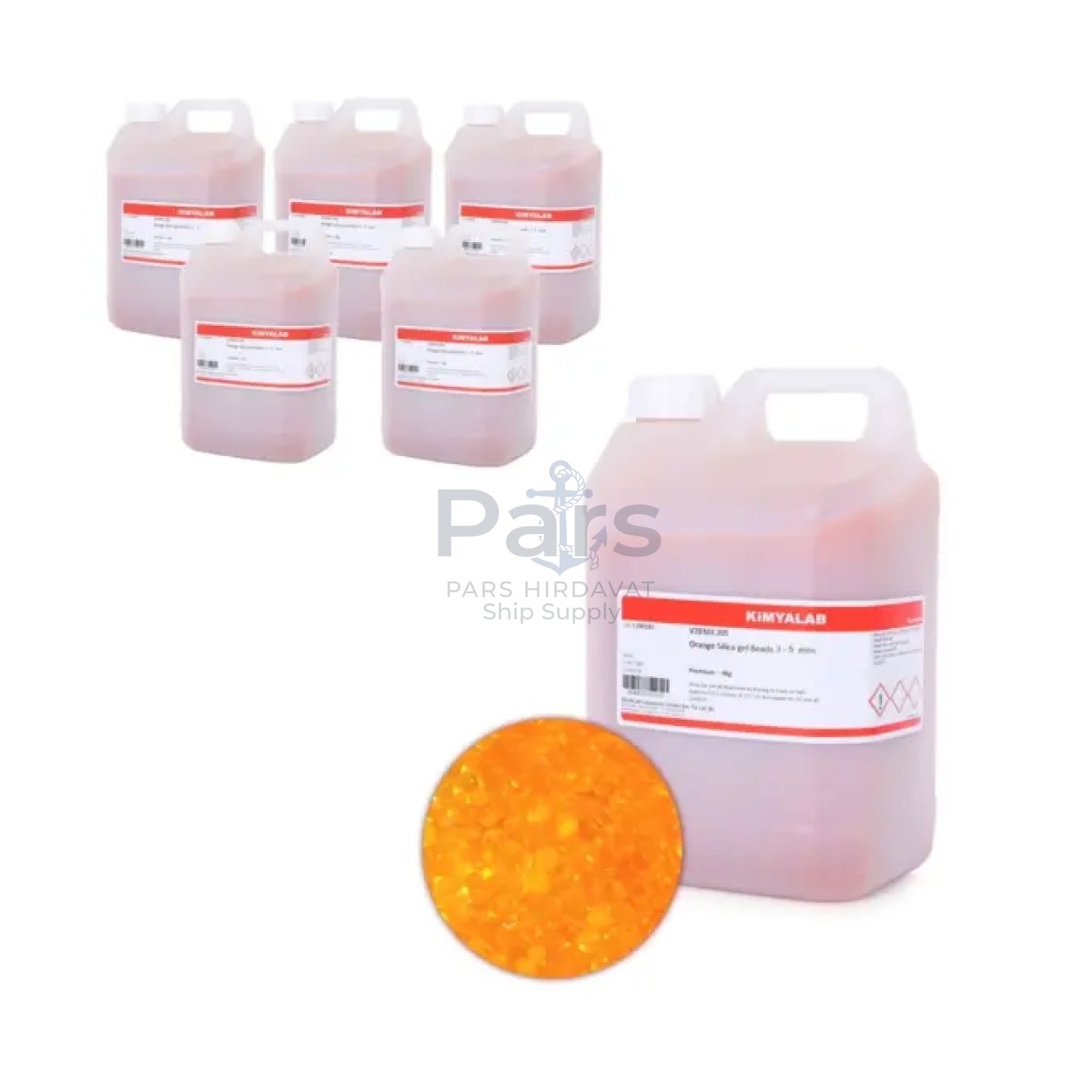 Silikajel Turuncu Nem Alıcı 4Kg Toptan - İndikatörlü 5 pcs