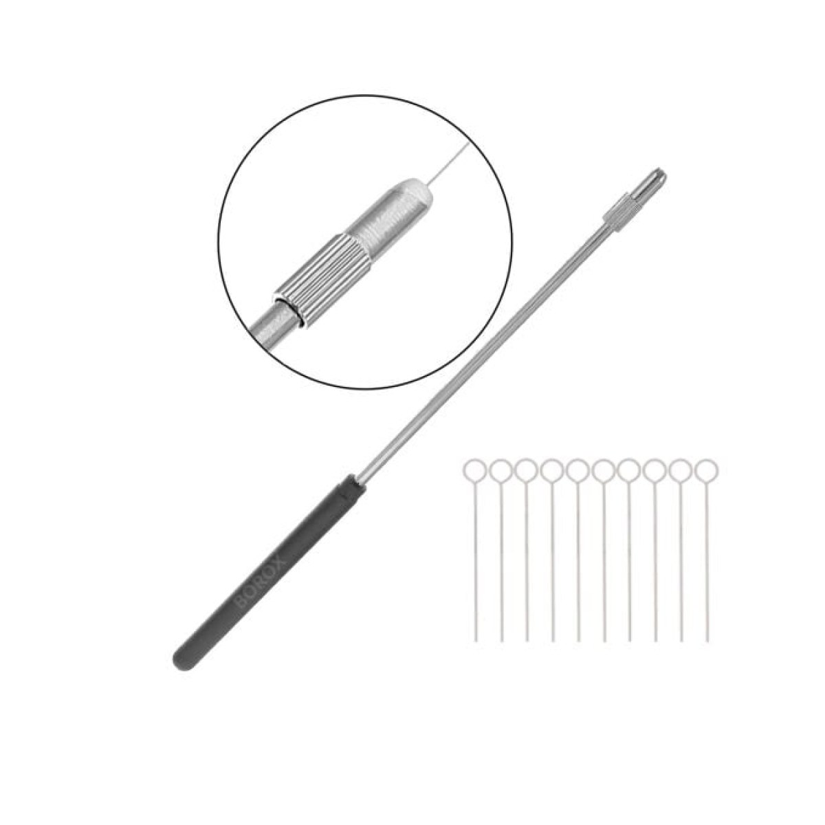 Borox Öze Sapı 22 cm - Vidalı Kilitleme - 5 mm Öze Ucu Set
